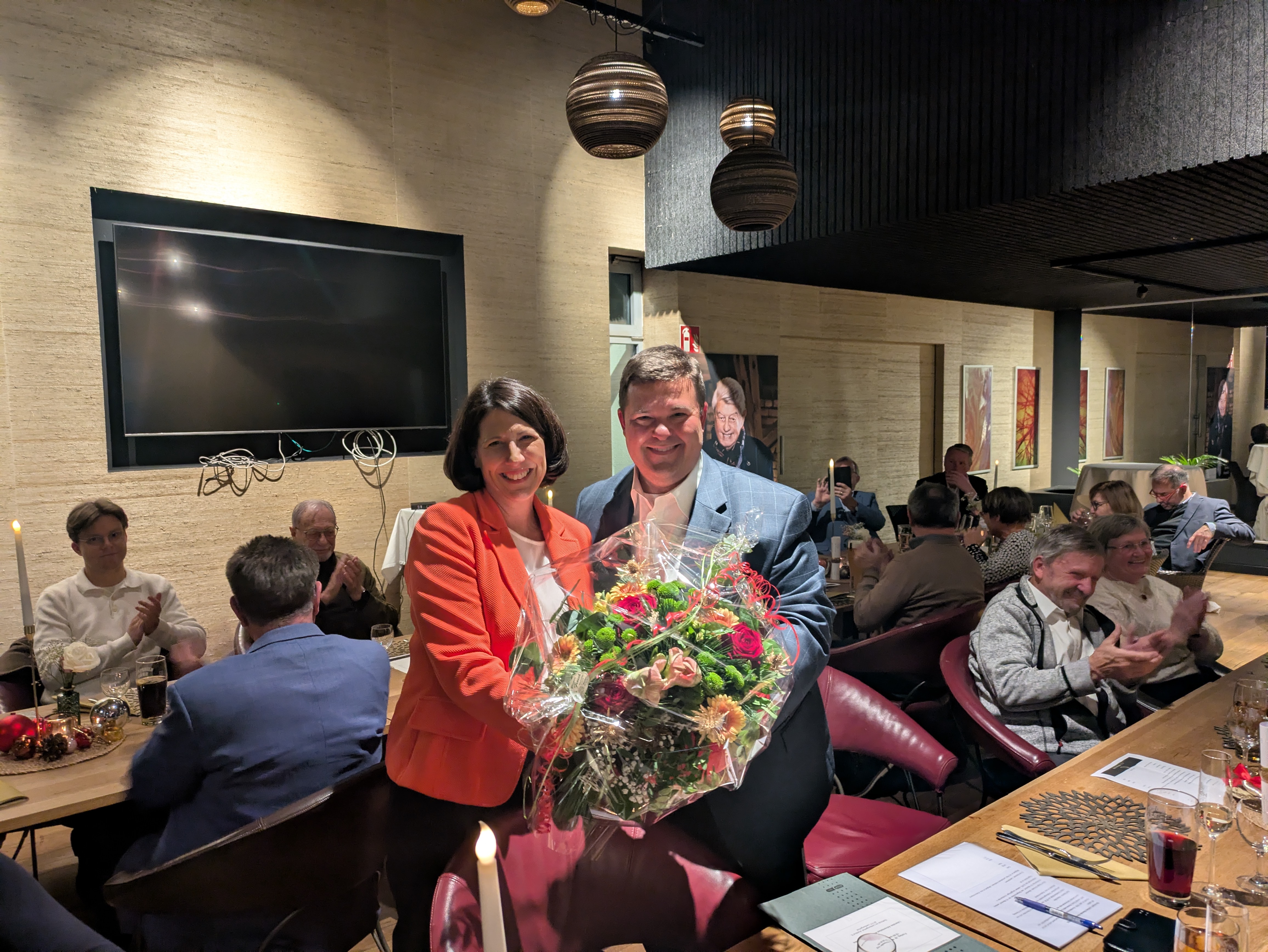 Ministerin Daniela Schmitt und Kreisvorsitzender Marc Hauck
